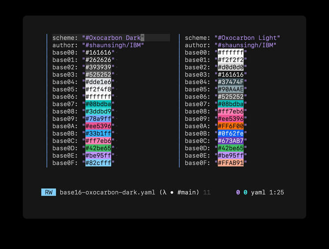 Oxocarbon Colorscheme