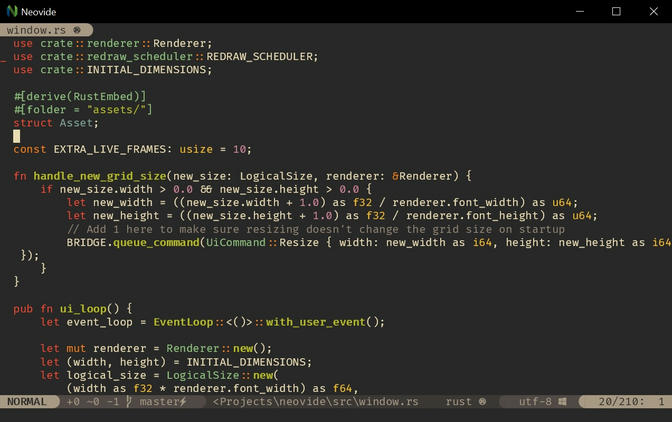 Neovide: Neovim GUI in Rust